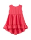 Fashion Red Irregular Children's Dress