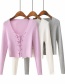 Fashion Pink Breathable Lace Up Long Sleeve Sweater