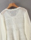 Fashion White Hollow Button Cardigan Sweater