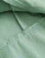 Fashion Green Square Collar Puff Sleeve Loose Shirt