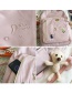 Fashion Pink To Send Bear Pendant Embroidered Cartoon Backpack