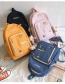 Fashion Yellow Send Bear Pendant Embroidered Cartoon Backpack