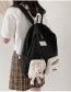 Fashion Black Send Badge Plush Bear Carrot Backpack