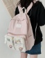 Fashion Pink To Send A Bear Bear Canvas Backpack