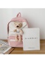 Fashion Pink Cartoon Doll Bear Backpack