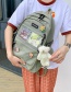 Fashion Send A Bear Pendant On White Cartoon Transparent Card Badge Doll Backpack