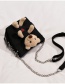 Fashion Black Plush Bear Canvas Crossbody Bag