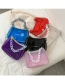 Fashion Purple Transparent Acrylic Chain Underarm Bag