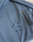 Fashion Blue Send Bear Pendant Bear Print Label Backpack
