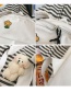 Fashion Black Bear Pendant Canvas Badge Rabbit Bear Flower Backpack