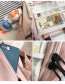 Fashion Pink Send Pendant Transparent Buckle Stitching Contrast Color Backpack