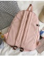 Fashion Pink Send Pendant Transparent Buckle Stitching Contrast Color Backpack