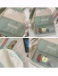 Fashion Green Transparent Letter Sticker Fruit Contrast Color Backpack