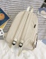 Fashion White Plaid Stitching Contrast Color Flower Backpack