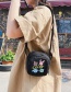 Fashion Black Bunny Hit Color Printed Shoulder Messenger Bag