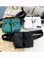 Fashion Black Multi-pocket Solid Color Crossbody Bag
