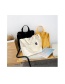 Fashion Black Canvas Solid Color Shoulder Messenger Bag