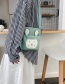 Fashion White Canvas Shoulder Bag With Embroidered Rabbit Ears