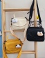 Fashion Yellow Canvas Flap Solid Color Shoulder Messenger Bag