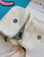 Fashion White Canvas Flap Solid Color Shoulder Messenger Bag