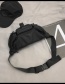 Fashion Black Solid Color Multi-pocket Crossbody Shoulder Bag