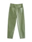 Fashion Armygreen Straight Trousers With Belt