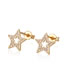 Fashion Golden Gold-plated Zirconium Five-pointed Star Earring Necklace Set