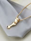 Fashion Golden Gold-plated Flat Arrow Necklace Earring Set