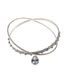 Fashion Silver Drop-shaped Cross-set Diamond Necklace