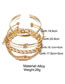 Fashion Golden Chain Ring Playing With Gold Bracelet Set