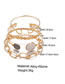 Fashion Golden Marble Geometric Chain Bracelet Set