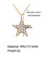Fashion Pentagram Hollow Diamond Diamond Sun Star Moon Alloy Pendant Necklace