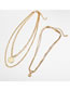Fashion Golden Portrait Seal Disc Alloy Multi-layer Necklace