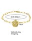 Fashion Golden Avatar Geometric Metal Chain Bracelet
