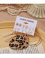 Fashion Leopard Print Fringed Leopard Cross Pearl Alloy Earring Set