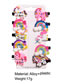 Fashion Rainbow Unicorn Resin Rainbow Unicorn Hit Color Children Hairpin Set