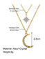 Fashion Golden Xingyue Inlaid Rhinestone Multi-layer Alloy Necklace
