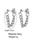 Fashion Silver Chain Alloy Hollow Earrings