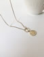 Fashion Golden Geometric Portrait Titanium Steel Color-preserving Chain Necklace