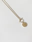 Fashion Golden Geometric Portrait Titanium Steel Color-preserving Chain Necklace