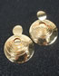 Fashion Golden Textured Round Alloy Earrings