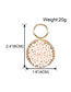 Fashion Golden Pearl And Diamond Geometric Round Alloy Earrings