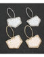 Fashion Golden Alloy Pearl Diamond Earrings