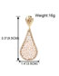 Fashion White K Drop-shaped Alloy Pearl Earrings With Diamonds