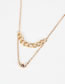 Fashion Golden Alloy Round Bead Stitching Thick Chain Alloy Necklace
