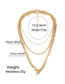 Fashion Golden Geometric Ot Buckle Alloy Multi-layer Necklace