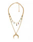 Fashion Golden Alloy Moon Eye Oil Drop Multi-layer Necklace