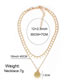 Fashion Golden Sun Flower Diamond Multilayer Necklace