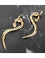 Fashion Golden Geometric Serpentine Alloy Earrings