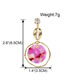 Fashion Lavender Acrylic Round Shell Alloy Earrings
